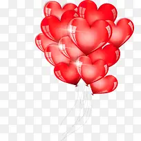 矢量爱心气球-空若网 矢量爱心气球-空若网