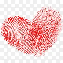 红色指纹爱心-空若网 红色指纹爱心-空若网