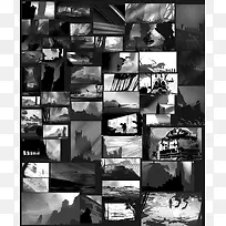 黑白多格创意场景-空若网 黑白多格创意场景-空若网