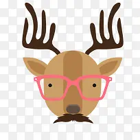 圣诞节鹿头矢量素材-空若网 圣诞节鹿头矢量素材-空若网