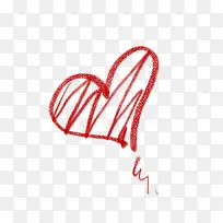 红色手绘爱心装饰-空若网 红色手绘爱心装饰-空若网