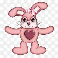 粉色卡通可爱小兔子-空若网 粉色卡通可爱小兔子-空若网
