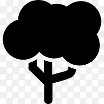 圆形的大叶子的树图标-空若网 圆形的大叶子的树图标-空若网