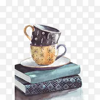 咖啡杯手绘-空若网 咖啡杯手绘-空若网