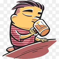 酒吧喝酒插画-空若网 酒吧喝酒插画-空若网