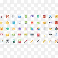广告标识标牌彩色扁平图标-空若网 广告标识标牌彩色扁平图标-空若网