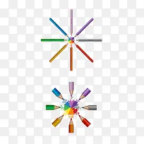 彩色铅笔免扣元素-空若网 彩色铅笔免扣元素-空若网