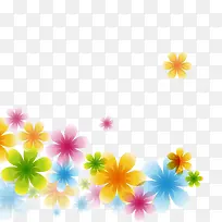 彩色小花漂浮素材-空若网 彩色小花漂浮素材-空若网