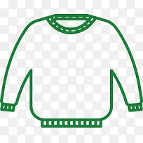 手绘绿色服装上衣图-空若网 手绘绿色服装上衣图-空若网