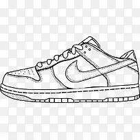 白色手绘耐克鞋子-空若网 白色手绘耐克鞋子-空若网