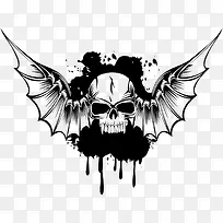 带翅膀的滴血骷髅头-空若网 带翅膀的滴血骷髅头-空若网
