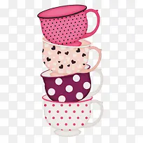 叠加起来的可爱杯子-空若网 叠加起来的可爱杯子-空若网
