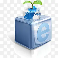 时尚商务元素正方体嫩芽-空若网 时尚商务元素正方体嫩芽-空若网