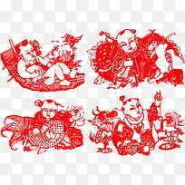 新春童子喜庆PNG矢量素材-空若网 新春童子喜庆PNG矢量素材-空若网