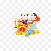 高清春节童子素材-空若网 高清春节童子素材-空若网