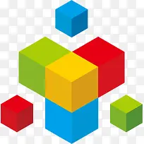 彩色方块素材图-空若网 彩色方块素材图-空若网