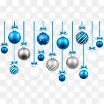 矢量蓝色圣诞节吊球-空若网 矢量蓝色圣诞节吊球-空若网