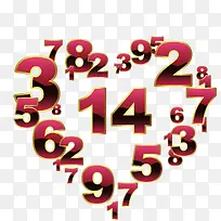 心形数字图案-空若网 心形数字图案-空若网