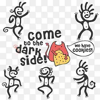 卡通抽象角色插画素材库-空若网 卡通抽象角色插画素材库-空若网