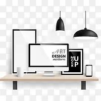 矢量图书桌-空若网 矢量图书桌-空若网