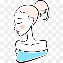 矢量卡通美女插画-空若网 矢量卡通美女插画-空若网