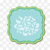 矢量蓝色花纹边框素材-空若网 矢量蓝色花纹边框素材-空若网