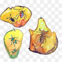 昆虫琥珀彩绘素材图片-空若网 昆虫琥珀彩绘素材图片-空若网