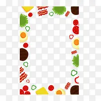 矢量手绘食物边框-空若网 矢量手绘食物边框-空若网