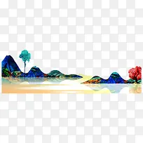 水彩山峰-空若网 水彩山峰-空若网