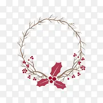 圣诞节花环素材矢量-空若网 圣诞节花环素材矢量-空若网