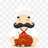 扁平化卡通厨师-空若网 扁平化卡通厨师-空若网
