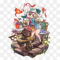 卡通可爱火焰美女-空若网 卡通可爱火焰美女-空若网