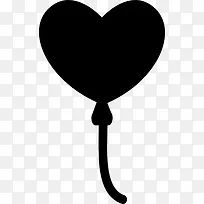 心气球黑状图标-空若网 心气球黑状图标-空若网