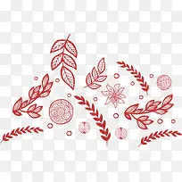 红色树叶花纹-空若网 红色树叶花纹-空若网