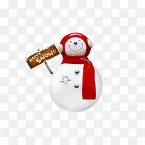 圣诞节圣诞雪人免抠图素材-空若网 圣诞节圣诞雪人免抠图素材-空若网