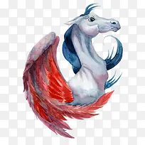 水彩独角兽插画素材库-空若网 水彩独角兽插画素材库-空若网