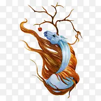 手绘独角兽插画素材-空若网 手绘独角兽插画素材-空若网