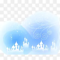 雪花插画矢量素材,雪花,插画,房屋-空若网 雪花插画矢量素材,雪花,插画,房屋-空若网