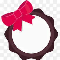 简约圆形粉色标签边框-空若网 简约圆形粉色标签边框-空若网