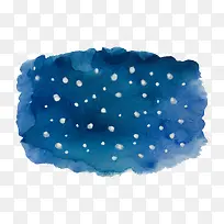 蓝色水墨插画矢量-空若网 蓝色水墨插画矢量-空若网