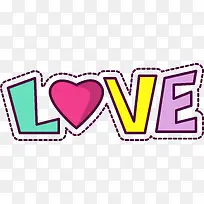 LOVE彩色贴纸-空若网 LOVE彩色贴纸-空若网