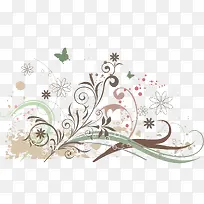 彩色树枝条纹装饰图片-空若网 彩色树枝条纹装饰图片-空若网