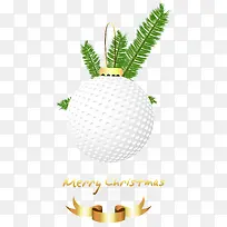 白色圣诞球插画矢量-空若网 白色圣诞球插画矢量-空若网