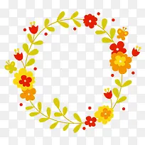 矢量卡通花圈-空若网 矢量卡通花圈-空若网