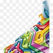 立体彩色时尚方块矢量图-空若网 立体彩色时尚方块矢量图-空若网