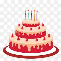 三层生日蛋糕手绘图-空若网 三层生日蛋糕手绘图-空若网