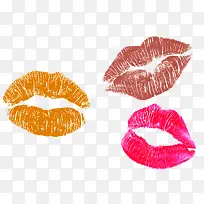多彩唇印素材-空若网 多彩唇印素材-空若网