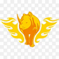 犀牛动物特型矢量图-空若网 犀牛动物特型矢量图-空若网