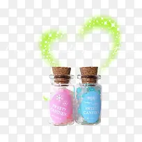 爱心彩色瓶子-空若网 爱心彩色瓶子-空若网