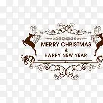新年与圣诞标签矢量图-空若网 新年与圣诞标签矢量图-空若网